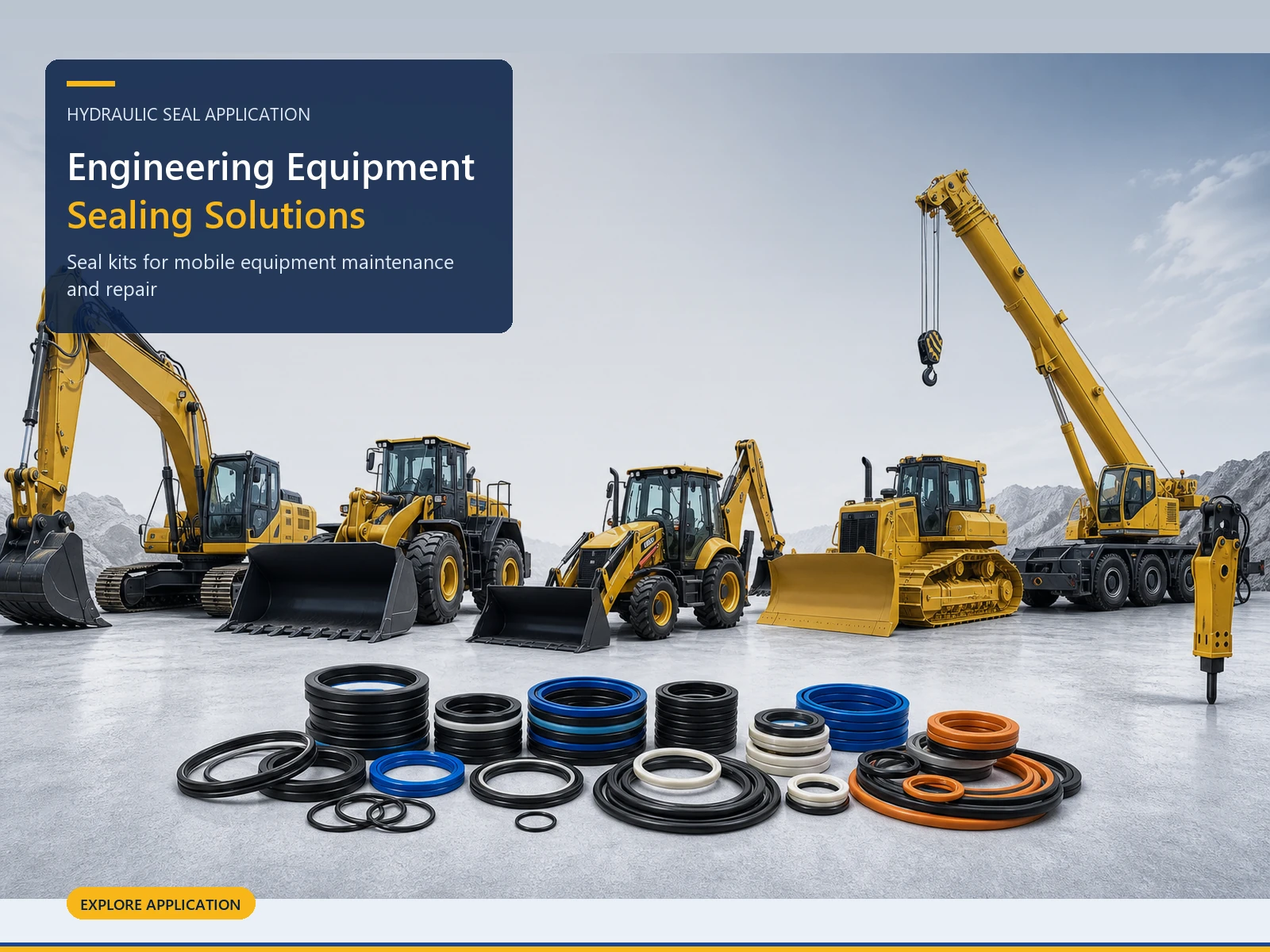 Hydraulic sealing applications across all construction equipment types